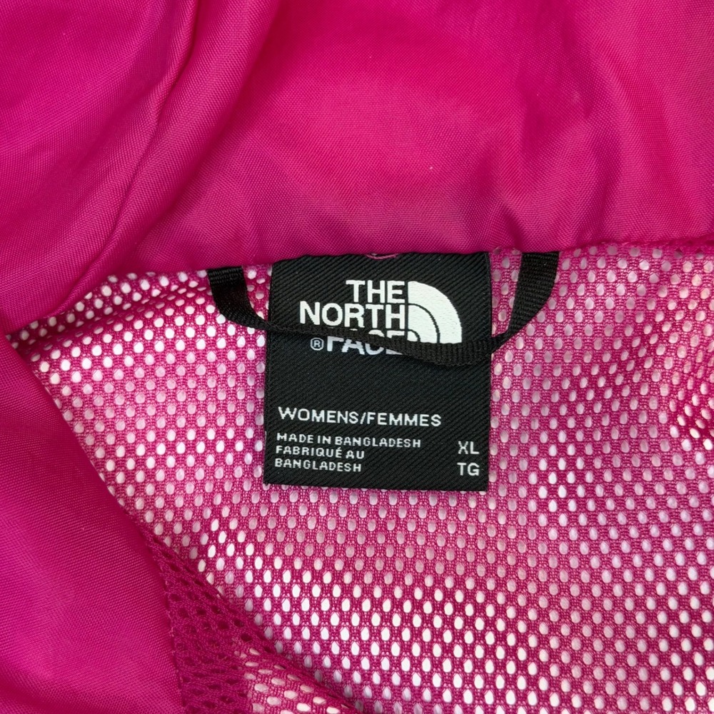 The North Face Womens Antora Rain Jacket XL Pink Black Hooded Windbreaker Shell - Picture 3 of 10